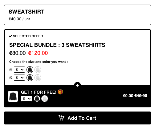 bundle quantity breaks with free gift by WideBundle illustration