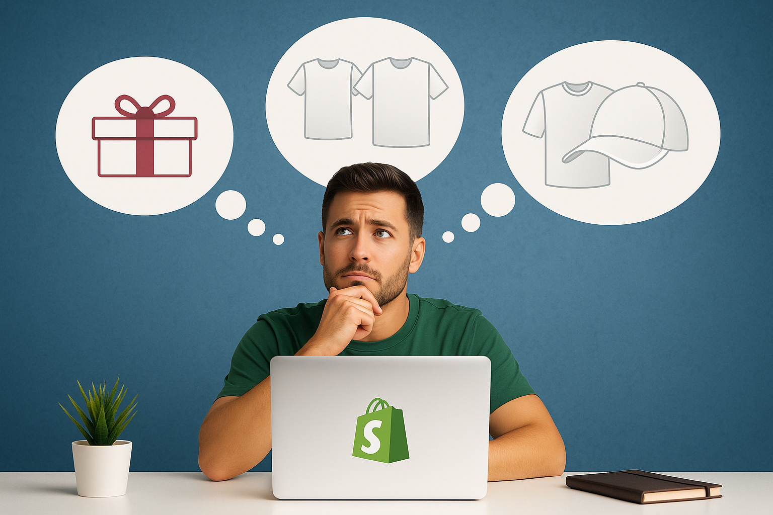 thinking e-merchant illustration